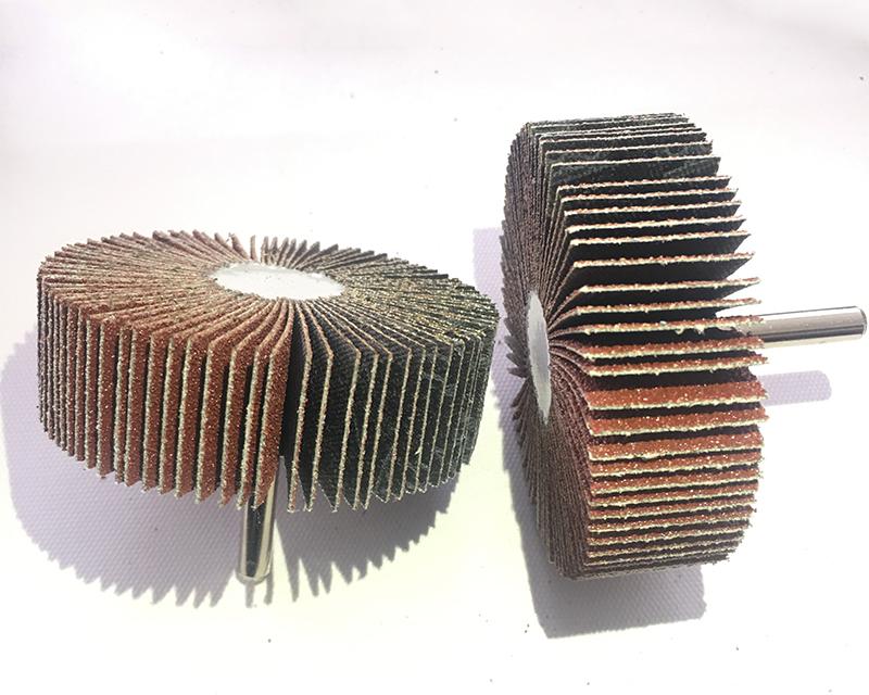  flap wheel with shaft making process