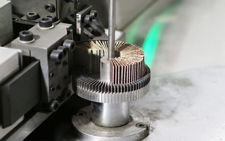  flap wheel with shaft making process